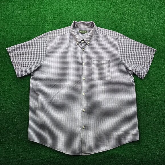 Eddie Bauer Shirt Mens 2XL Checkered Gingham Button Up‎ Outdoors Hiking Casual - Picture 1 of 10